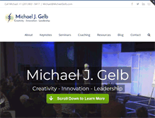 Tablet Screenshot of michaelgelb.com